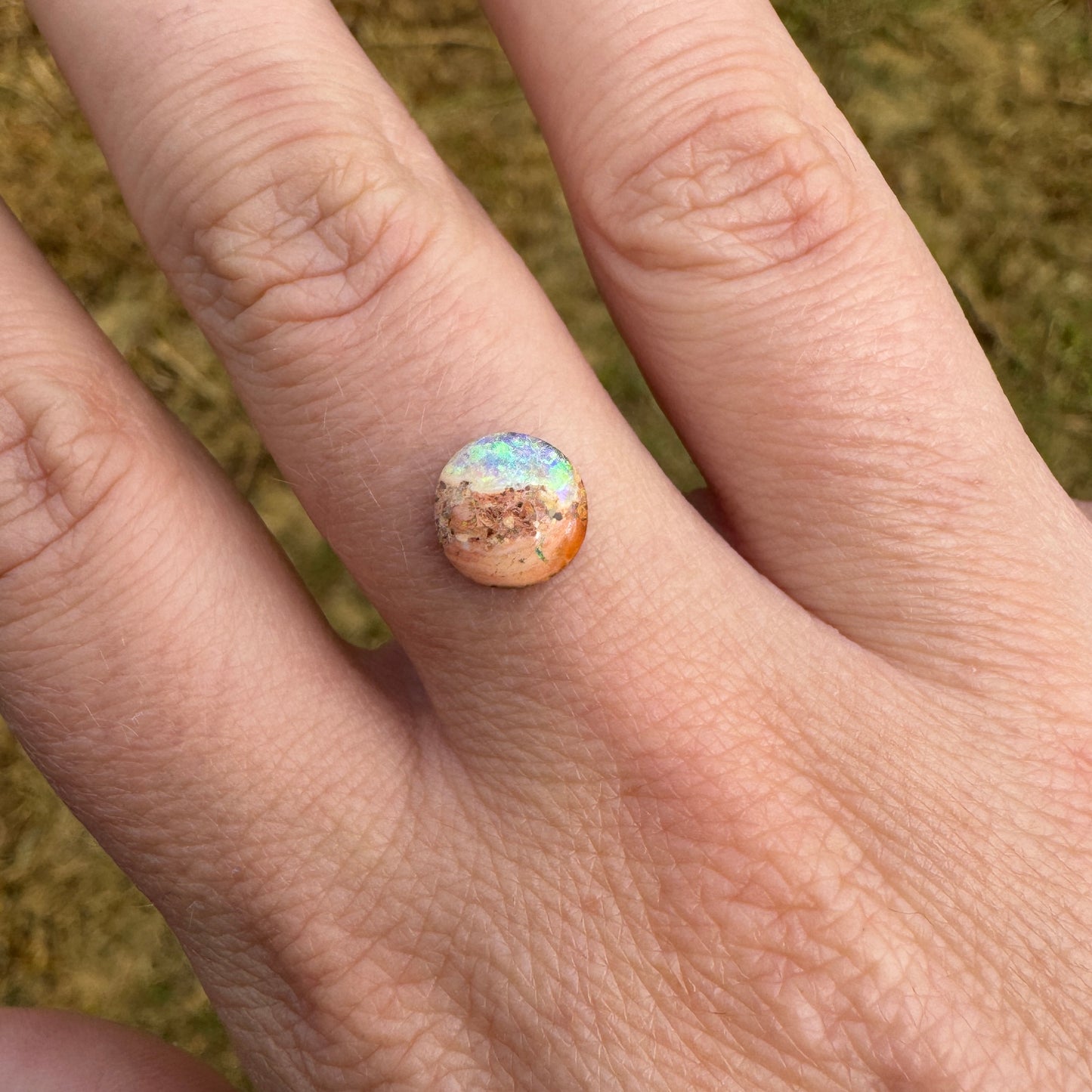 1.22 Ct extra small circle wood replacement opal