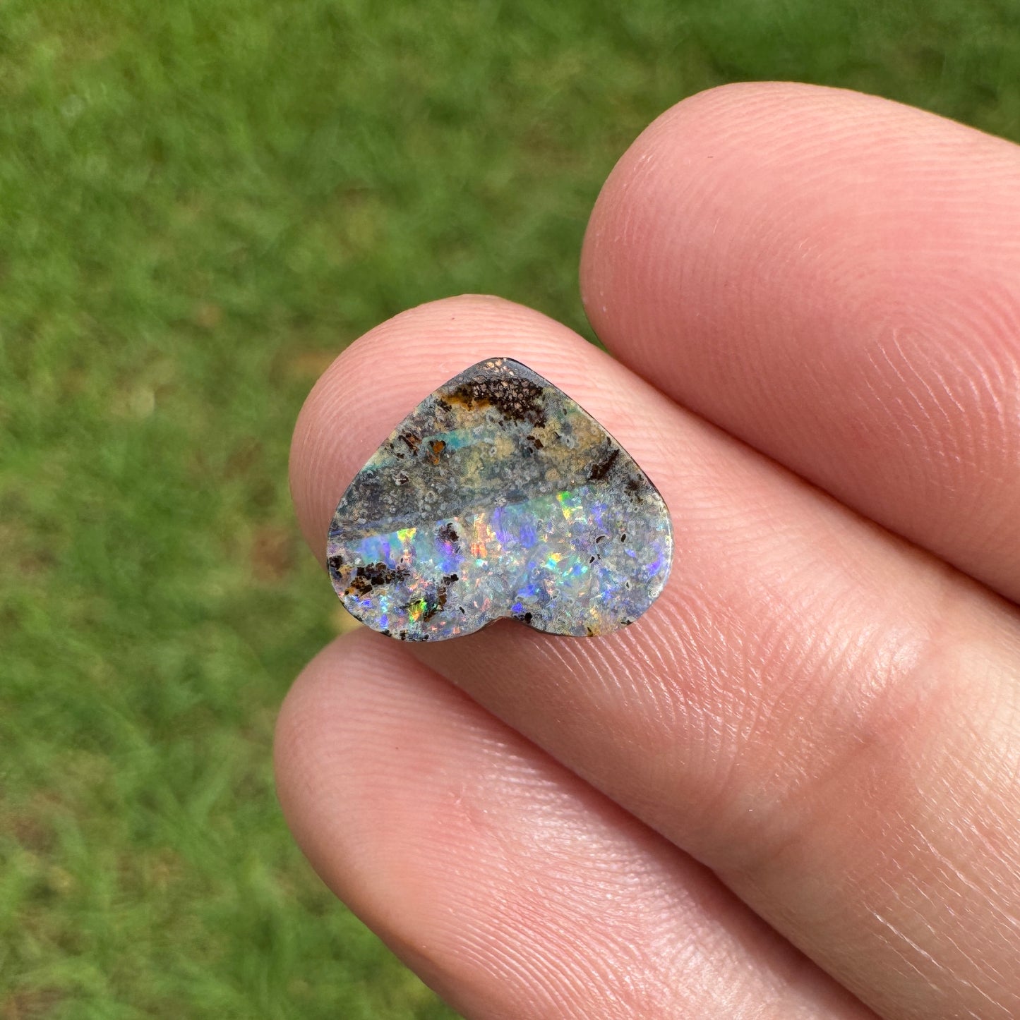 2.21 Ct small heart boulder opal
