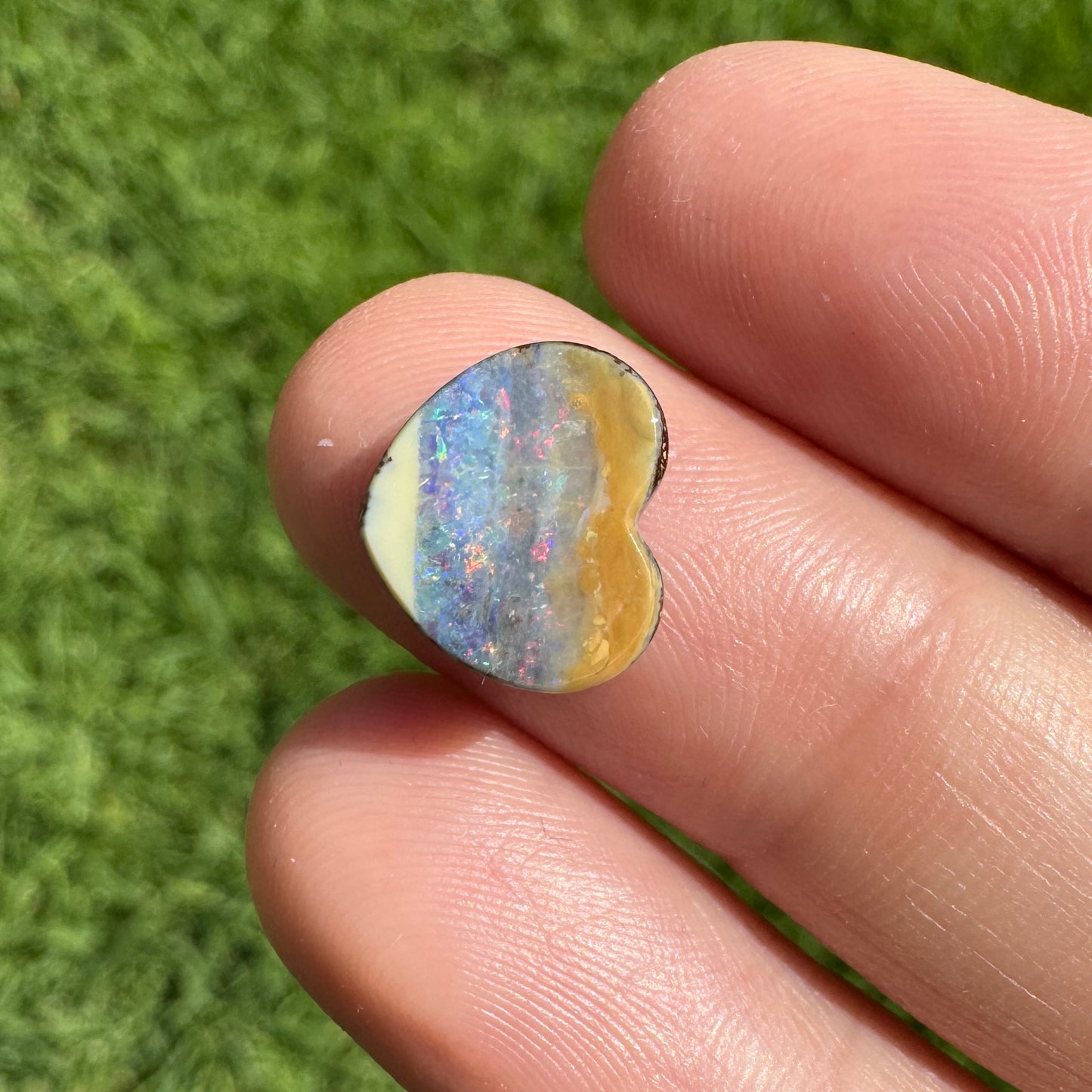 3.39 Ct small heart boulder opal
