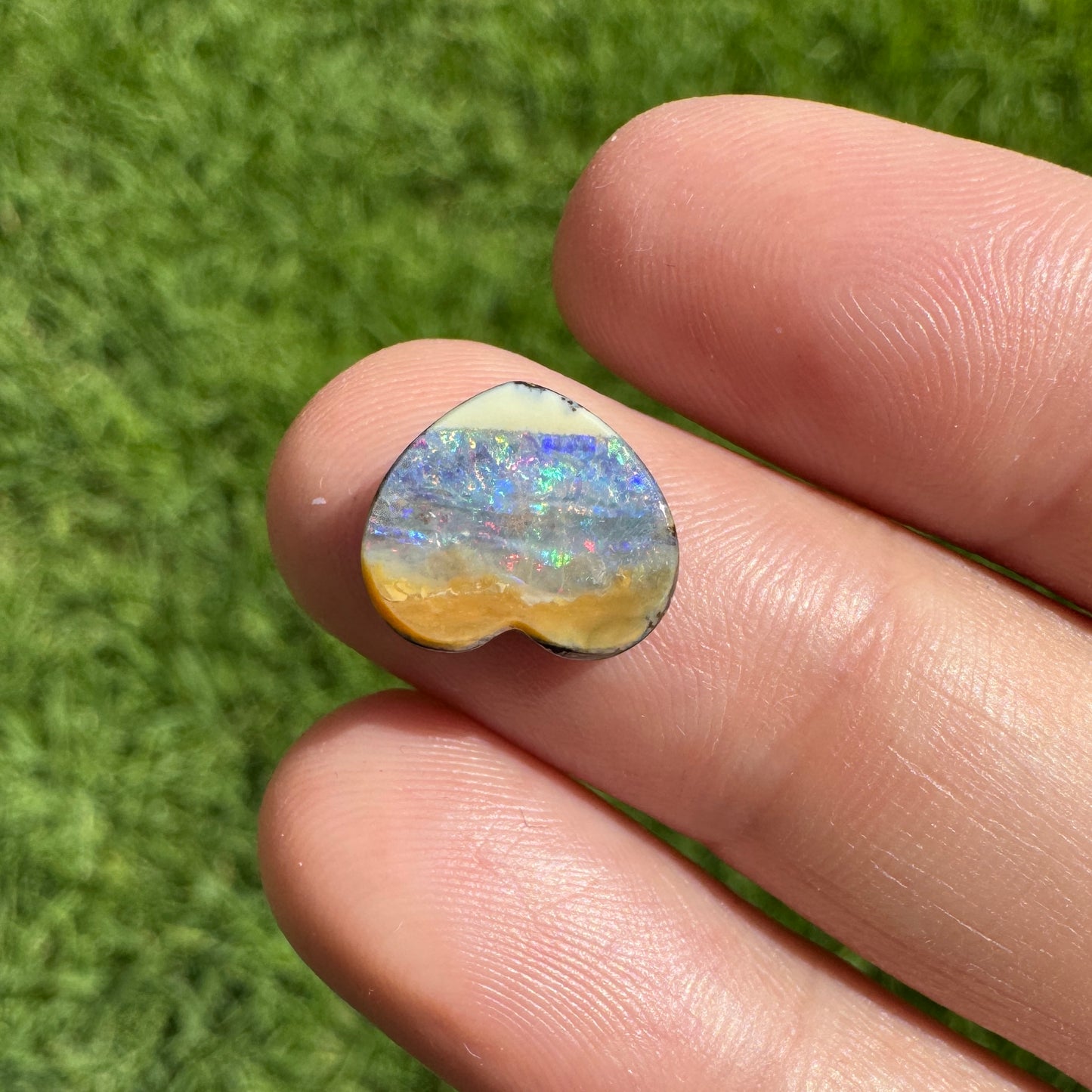 3.39 Ct small heart boulder opal