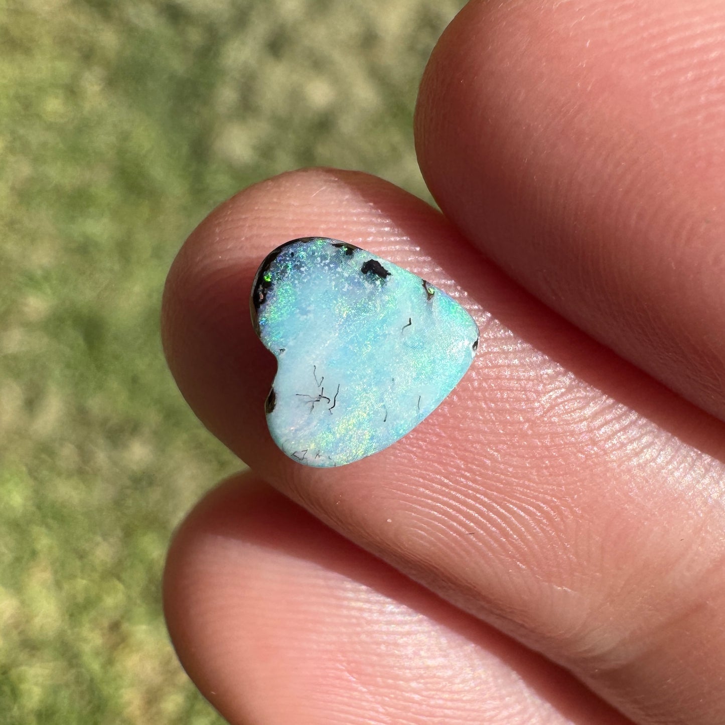 1.42 Ct small heart boulder opal