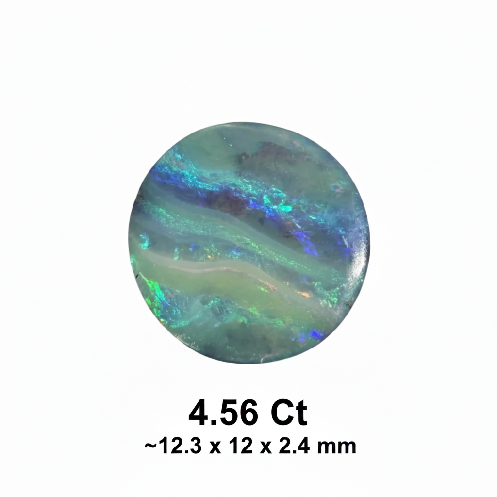4.56 Ct striped circle boulder opal