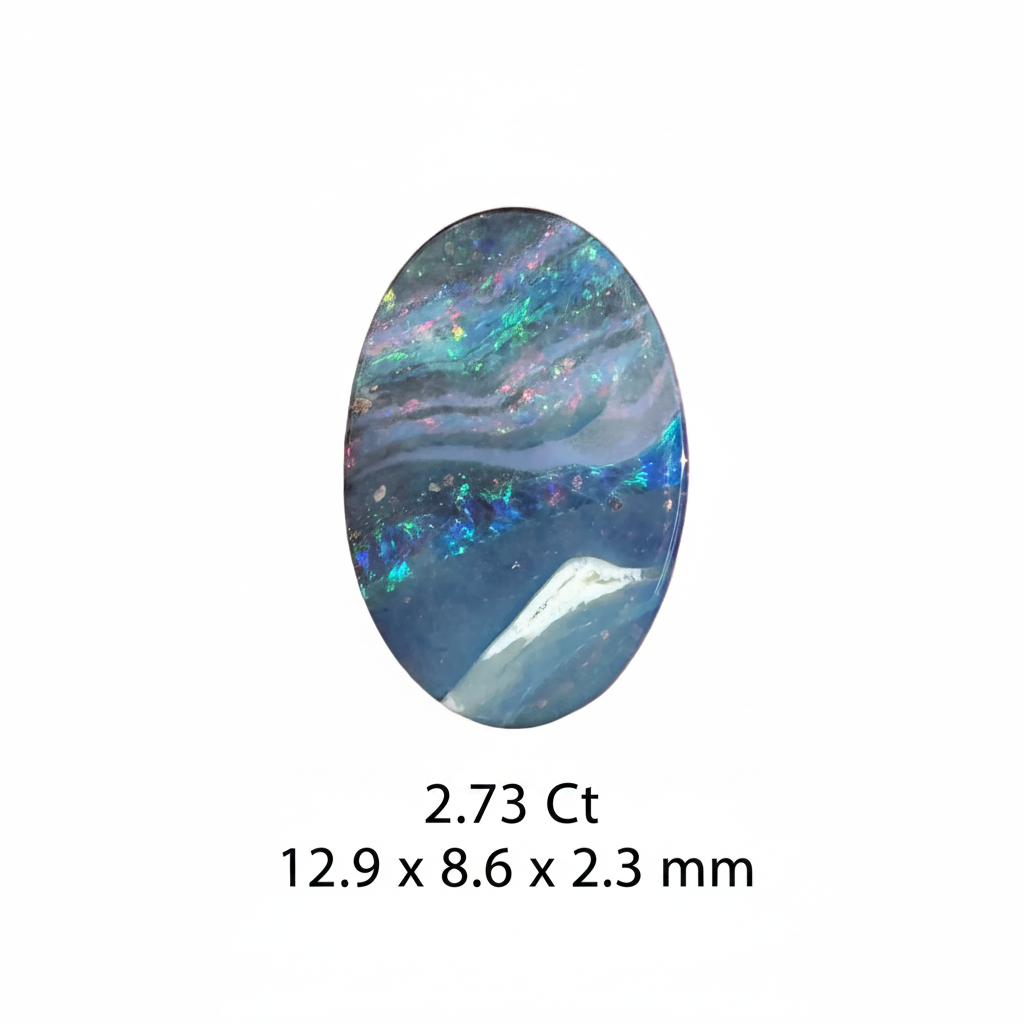 2.73 Ct oval boulder opal