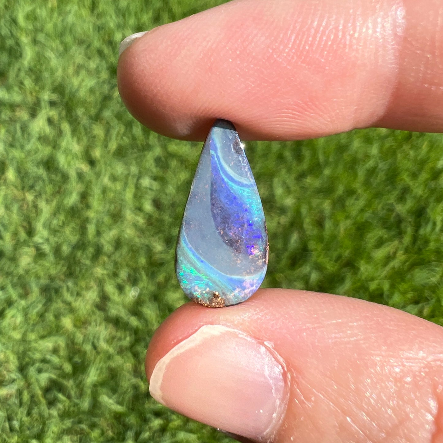 4.30 Ct teardrop boulder opal