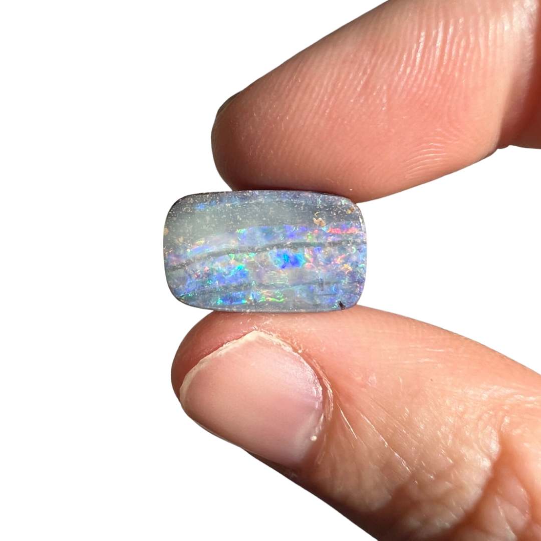 5.02 Ct rainbow stripe boulder opal