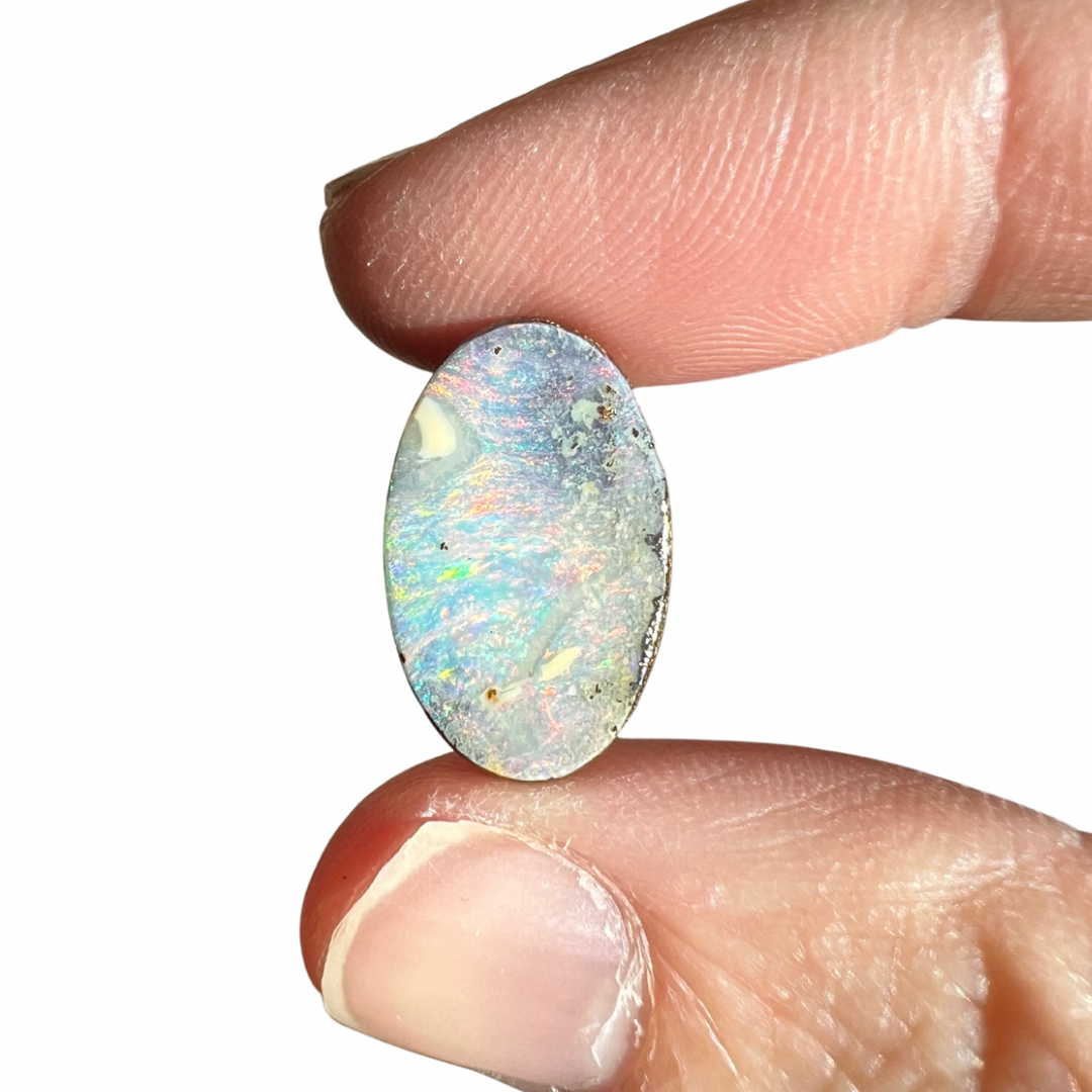 13.53 Ct oval boulder opal pair