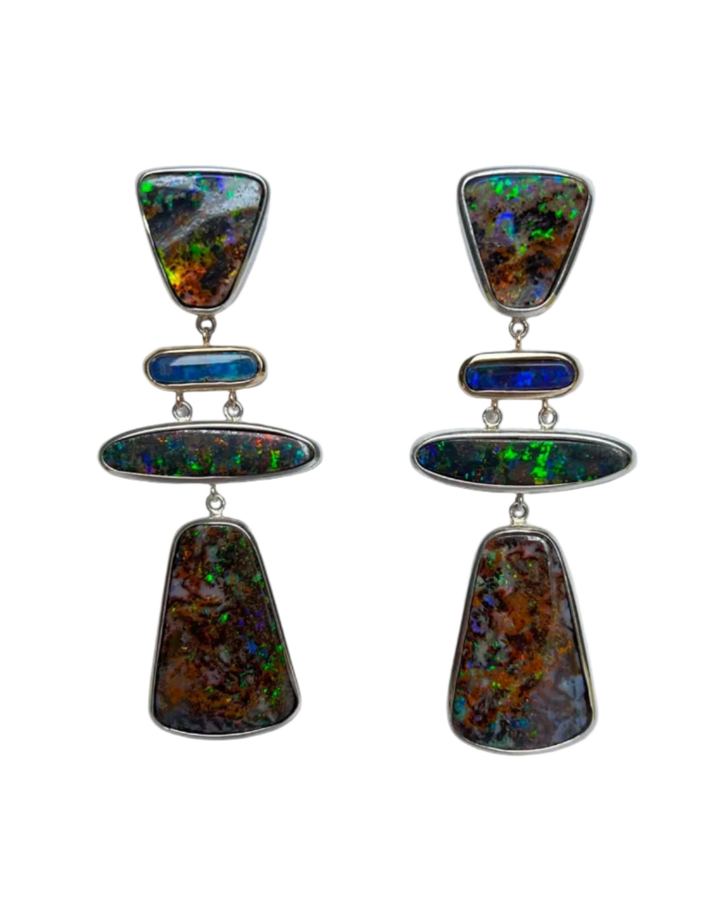 'Sacred Totem' opal earrings