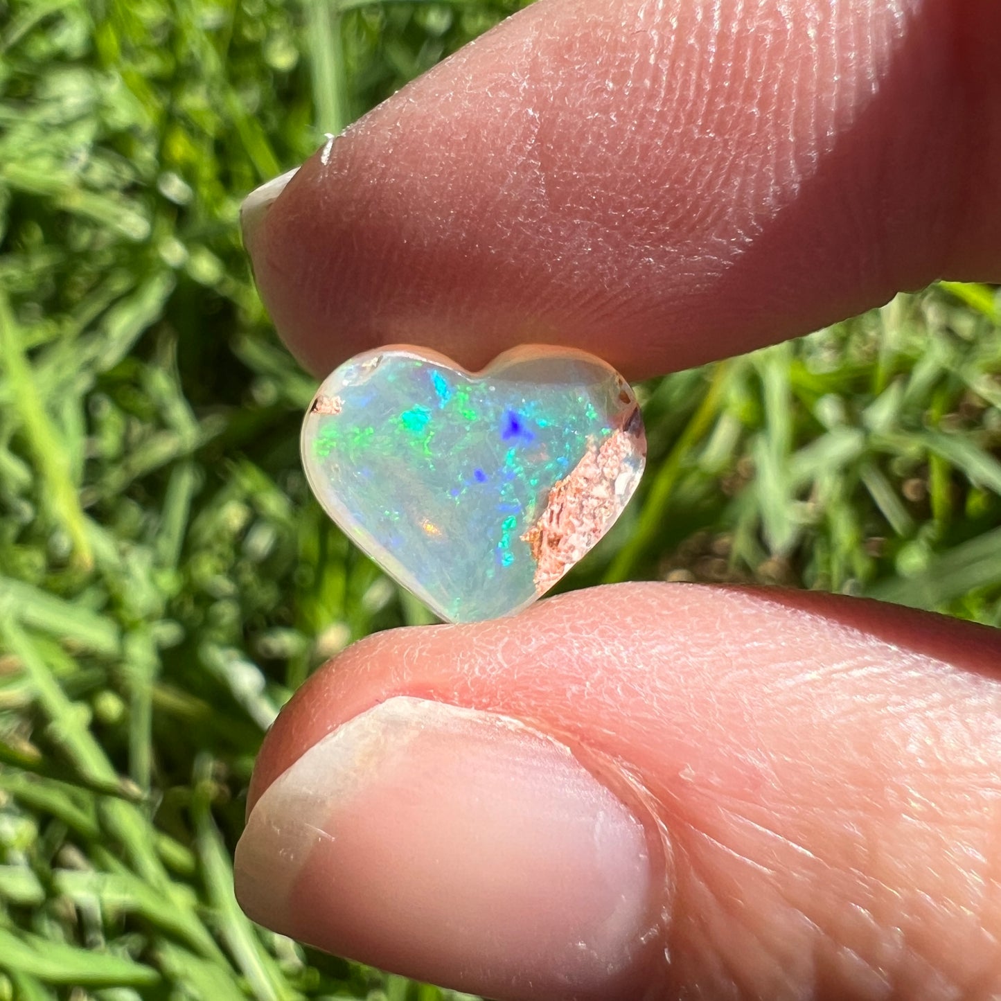 2.35 Ct wood replacement heart opal