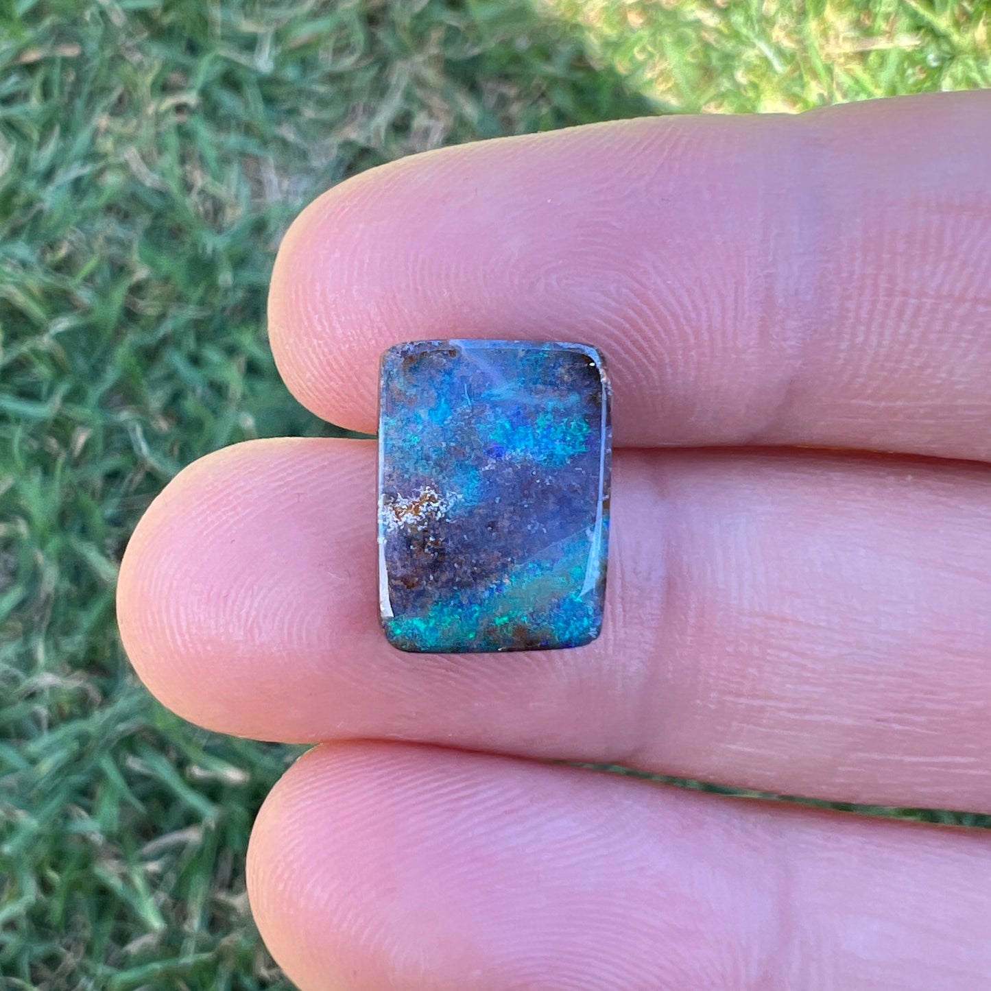 4.16 Ct rectangle boulder opal