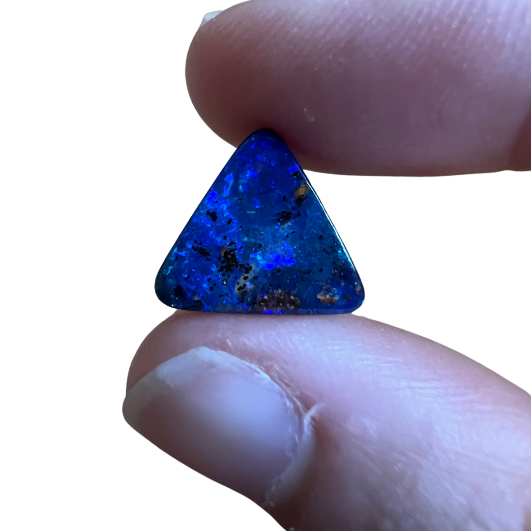 3.30 blue triangle boulder opal