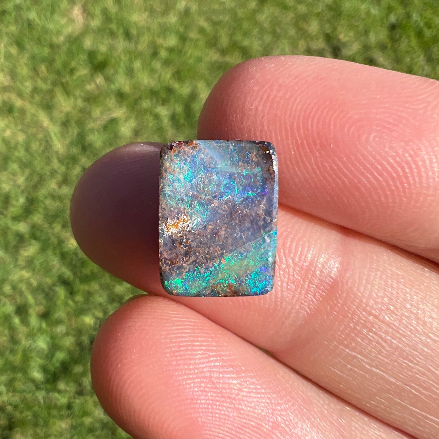 4.16 Ct rectangle boulder opal