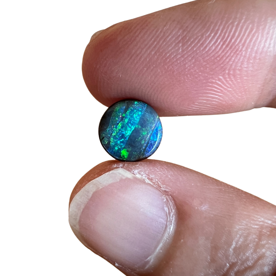 1.63 extra small circle boulder opal