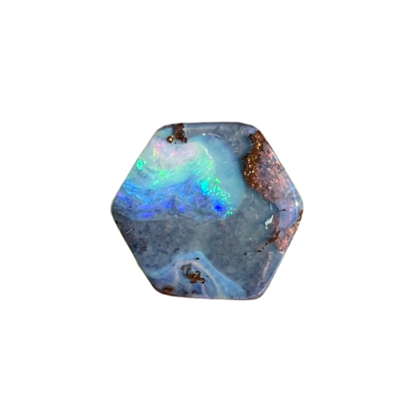 3.47 Ct hexagon boulder opal