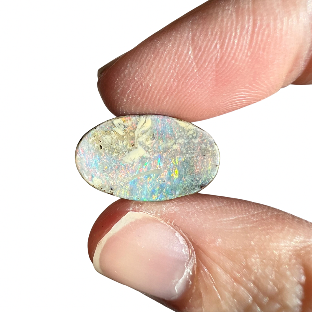 13.53 Ct oval boulder opal pair