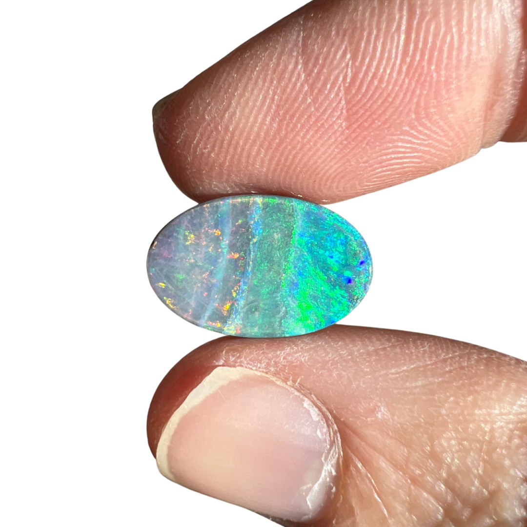 8.84 Ct oval boulder opal pair