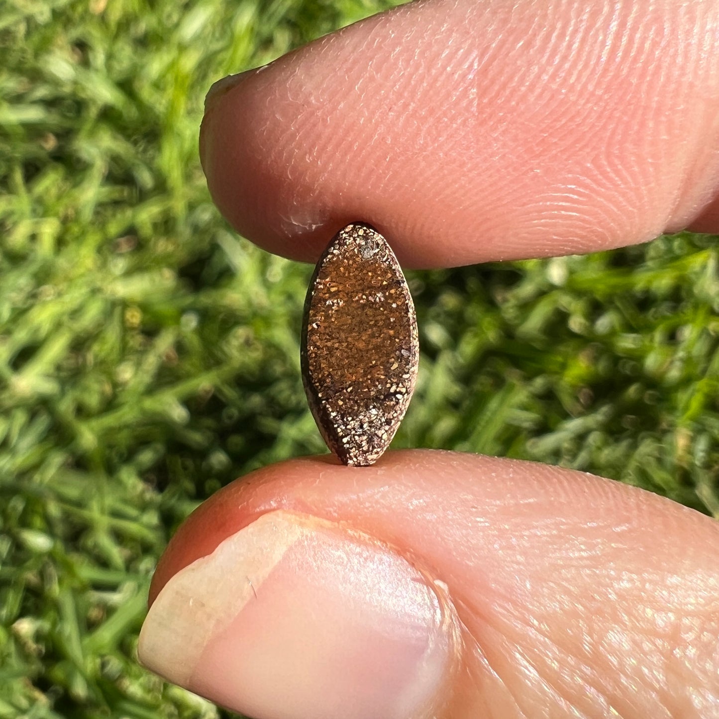 1.16 Ct bright green boulder opal