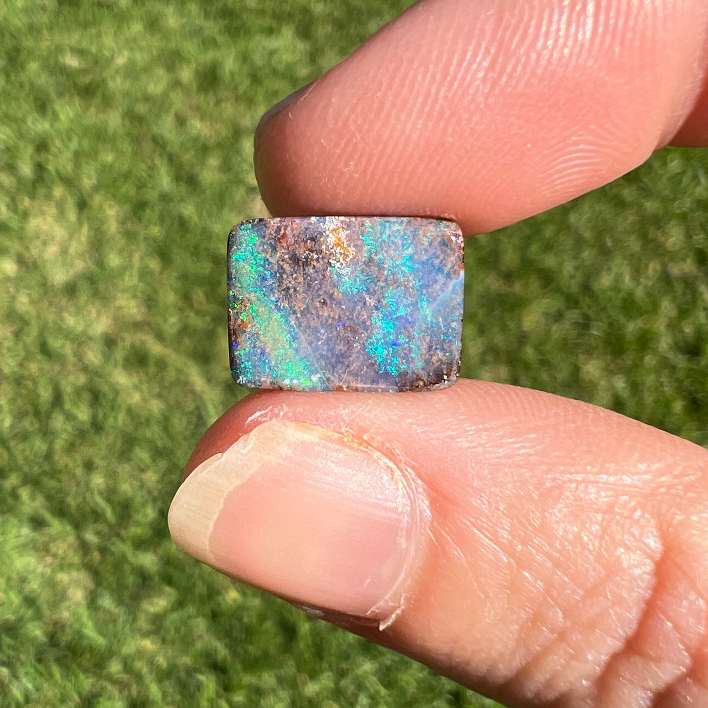 4.16 Ct rectangle boulder opal