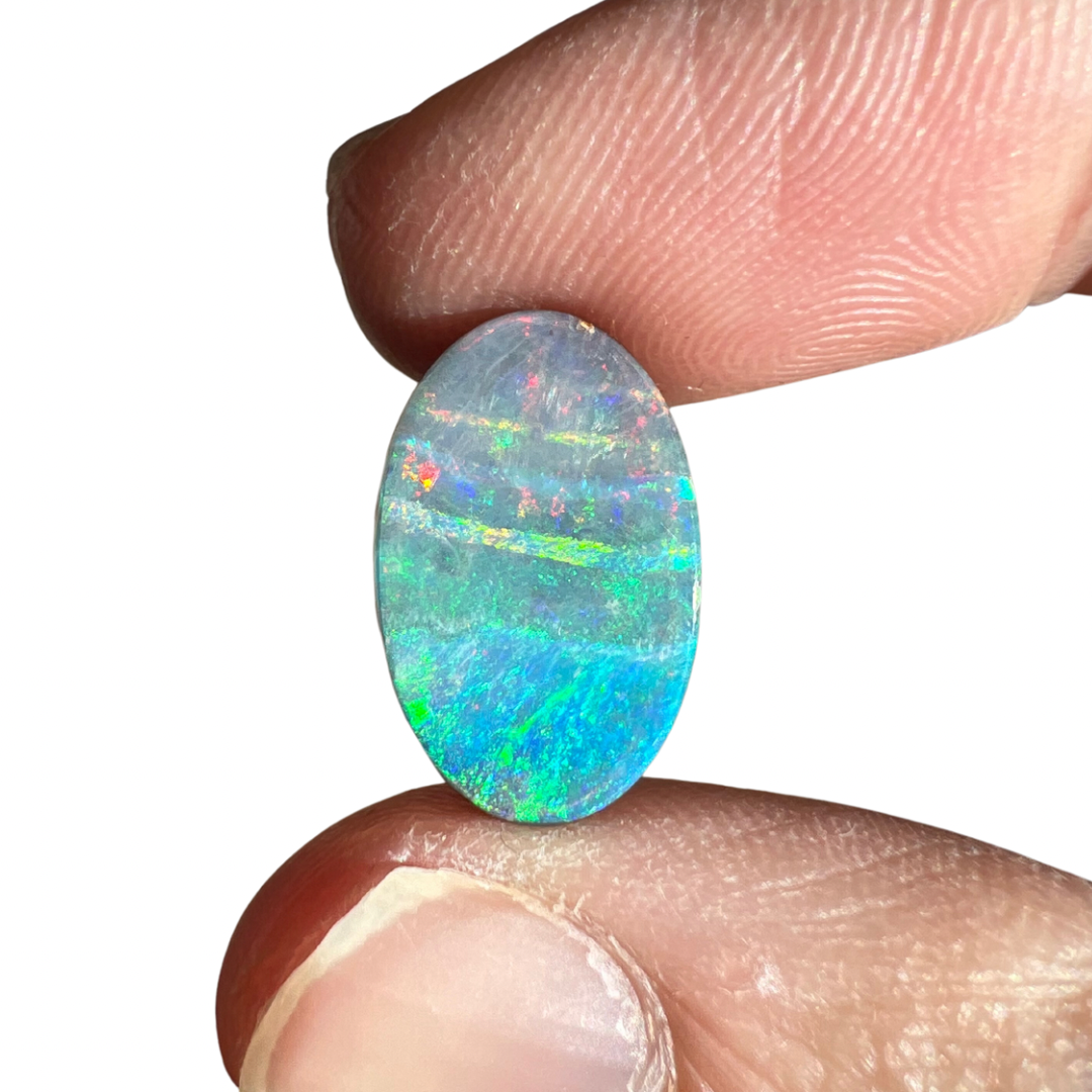 8.84 Ct oval boulder opal pair