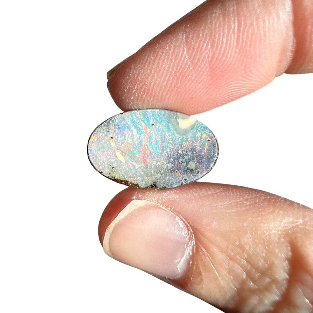 13.53 Ct oval boulder opal pair