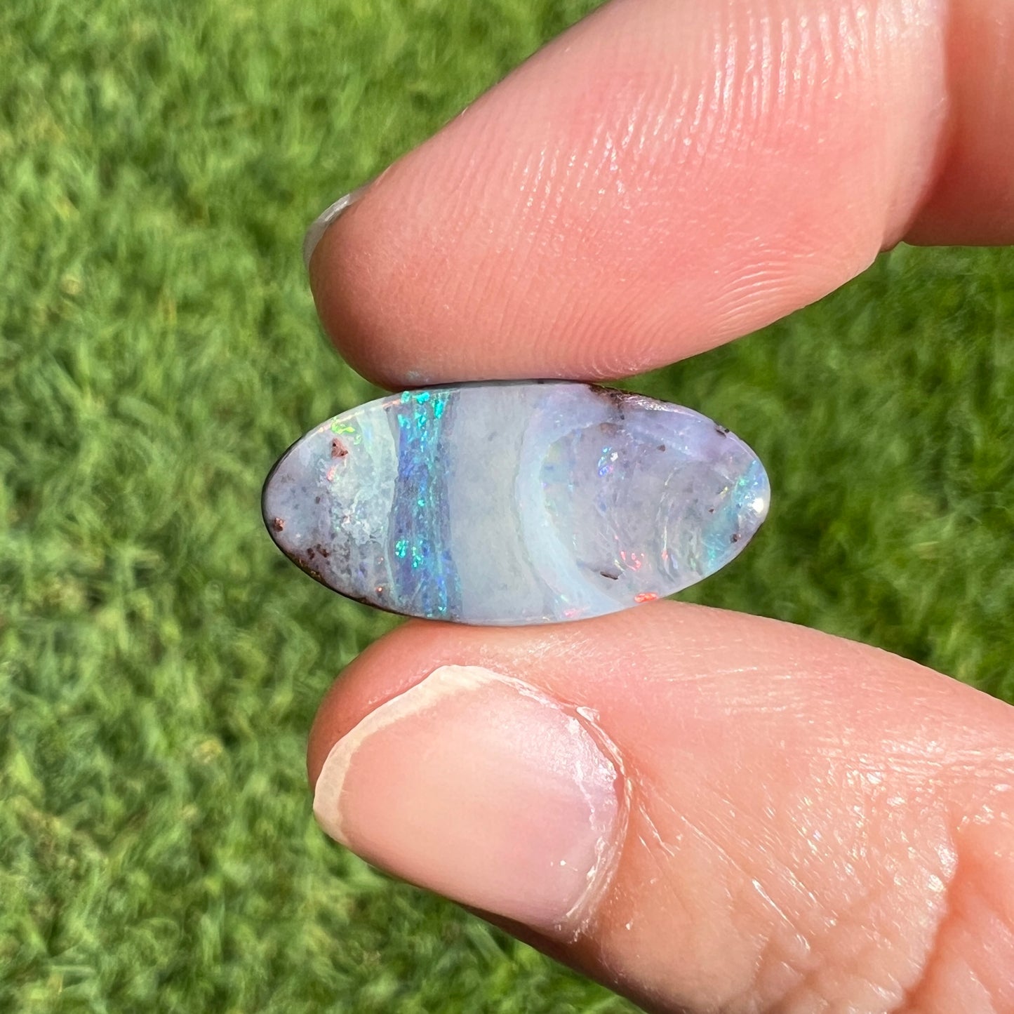 6.11 Ct oval boulder opal