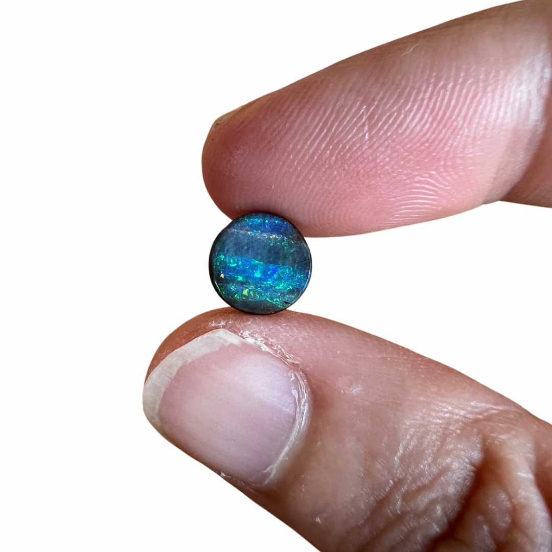 1.63 extra small circle boulder opal