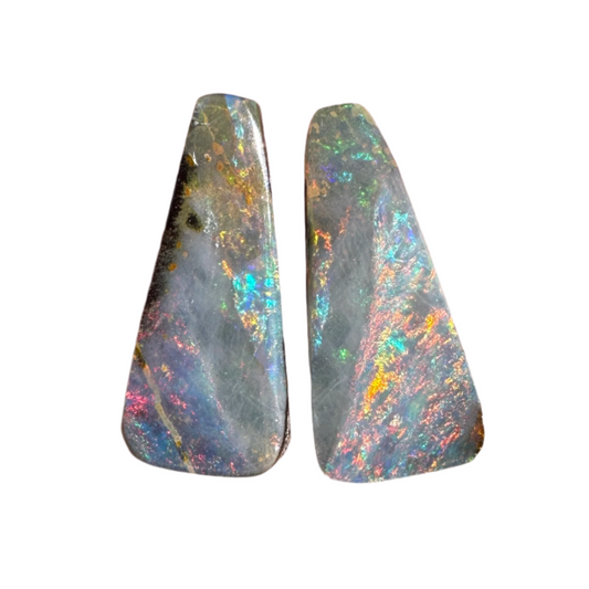 7.74 Ct unique split boulder opal pair