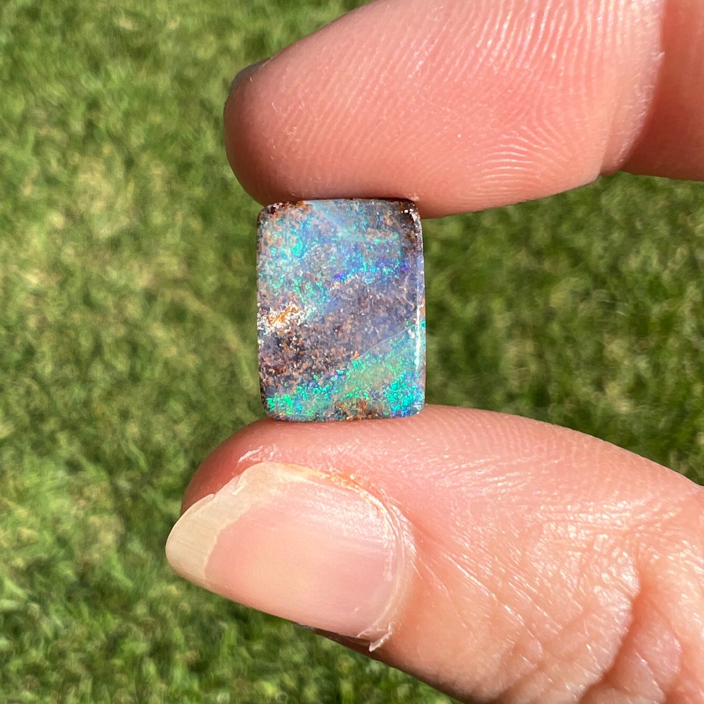 4.16 Ct rectangle boulder opal