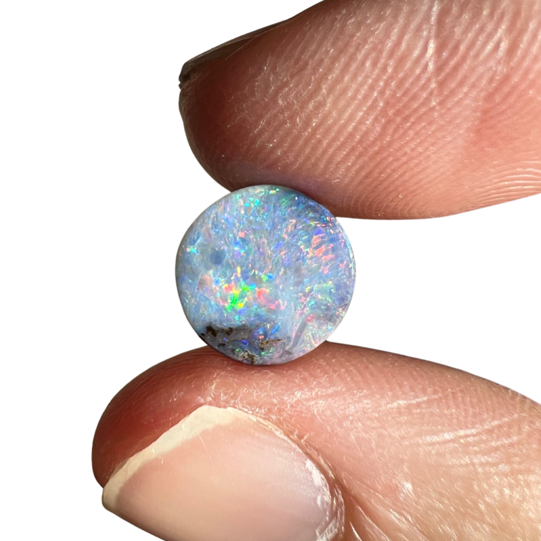 4.18 Ct round boulder opal pair