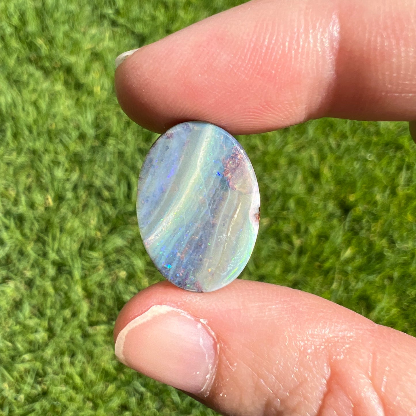 9.32 Ct oval boulder opal