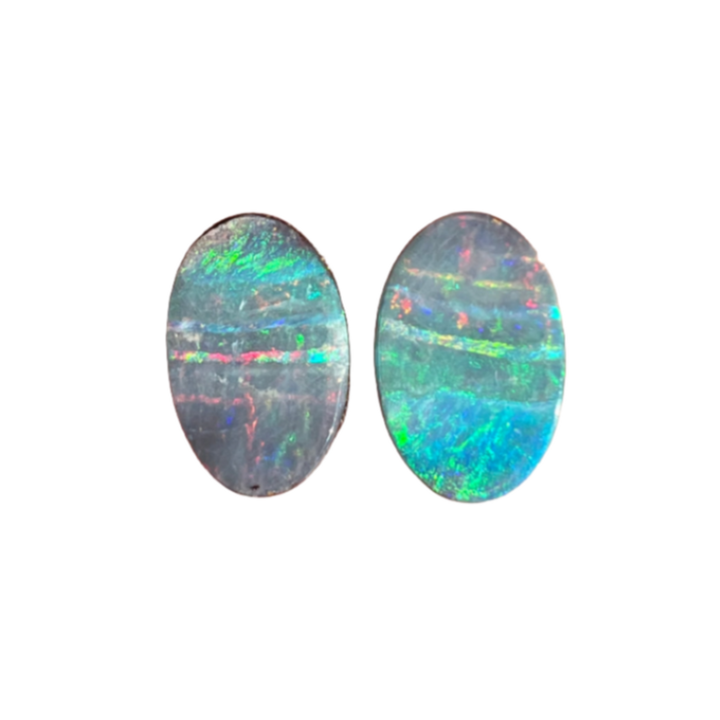 8.84 Ct oval boulder opal pair