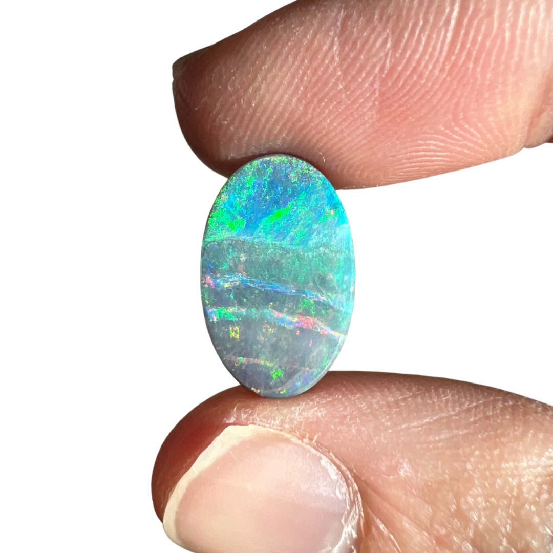 8.84 Ct oval boulder opal pair