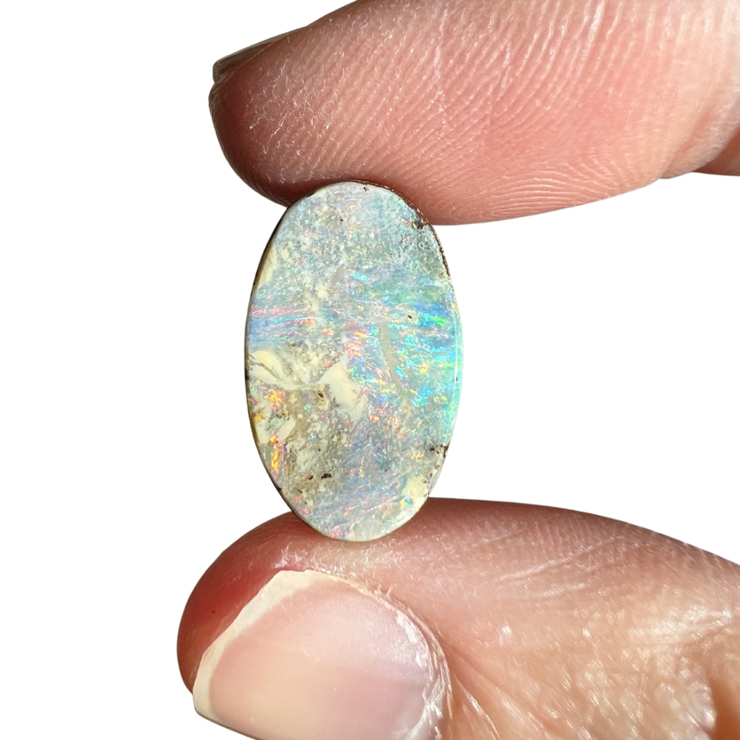 13.53 Ct oval boulder opal pair