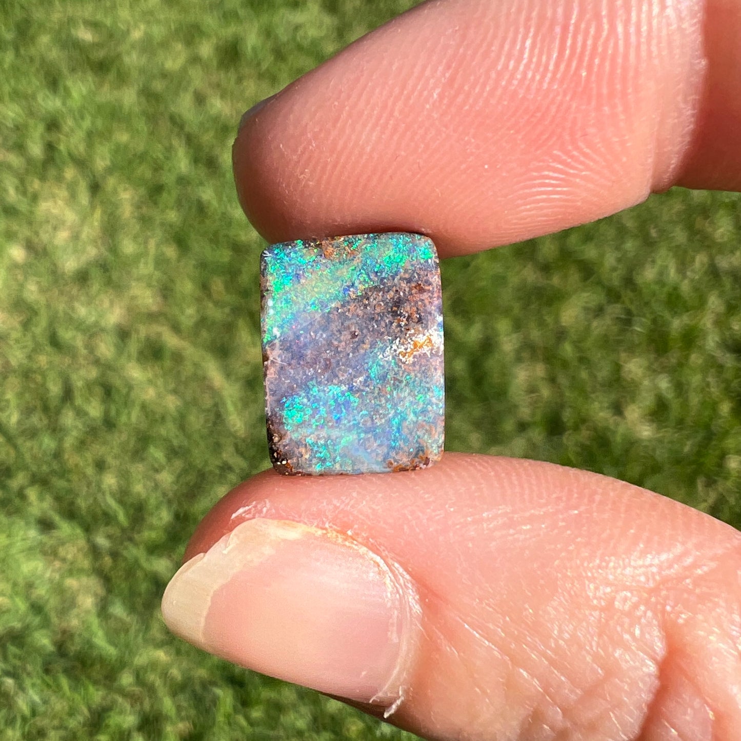 4.16 Ct rectangle boulder opal