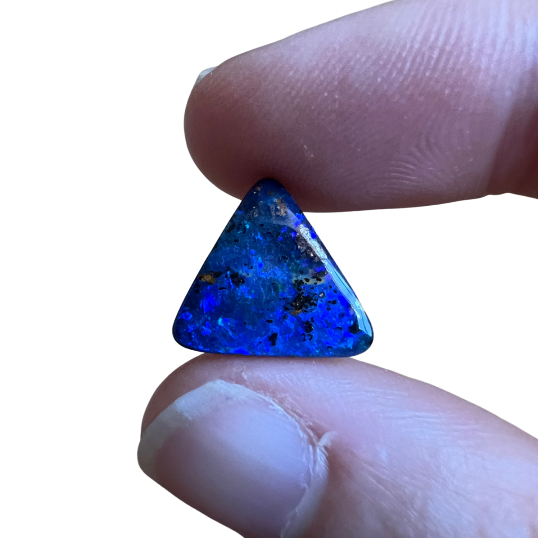 3.30 blue triangle boulder opal