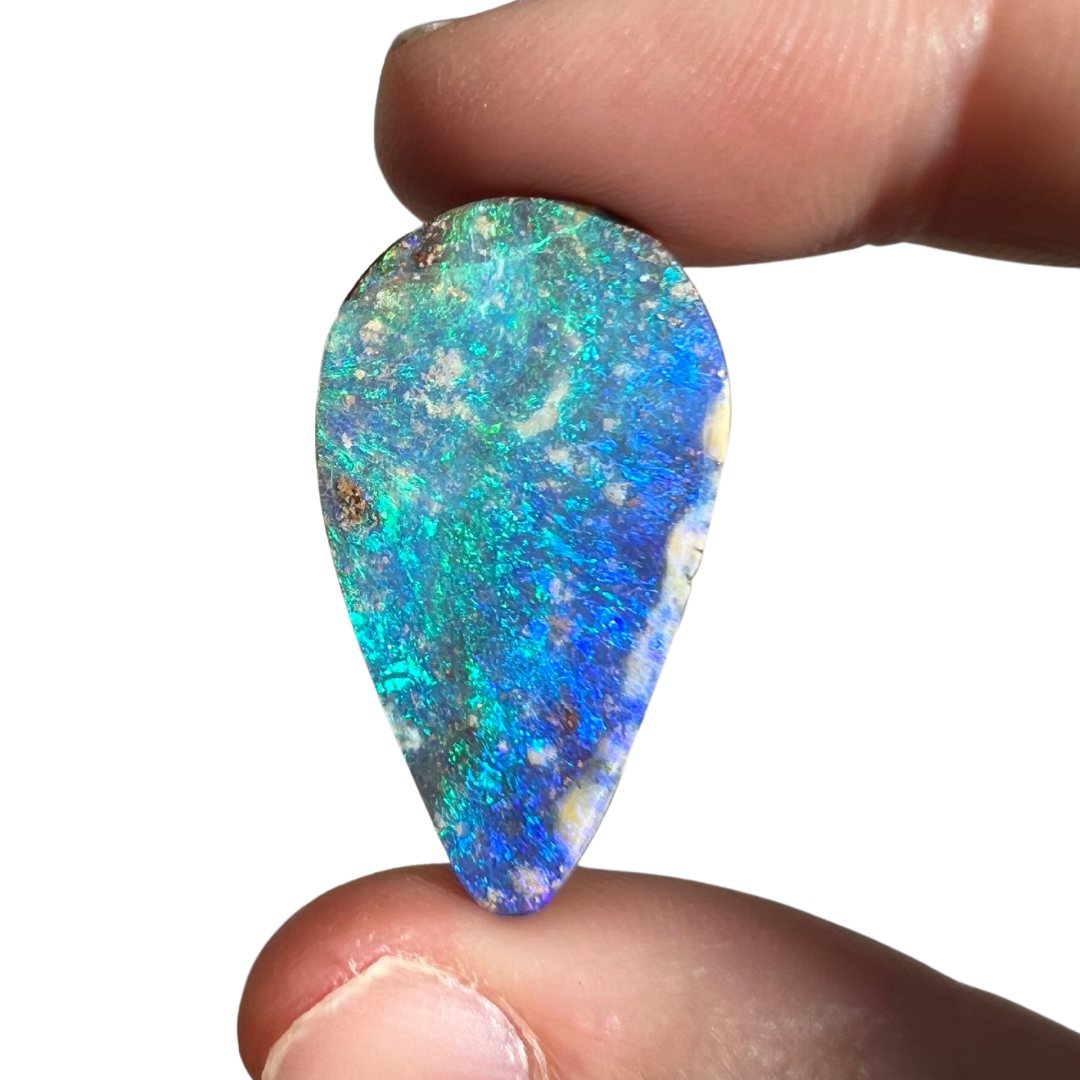 21.16 Ct large green-blue boulder opal