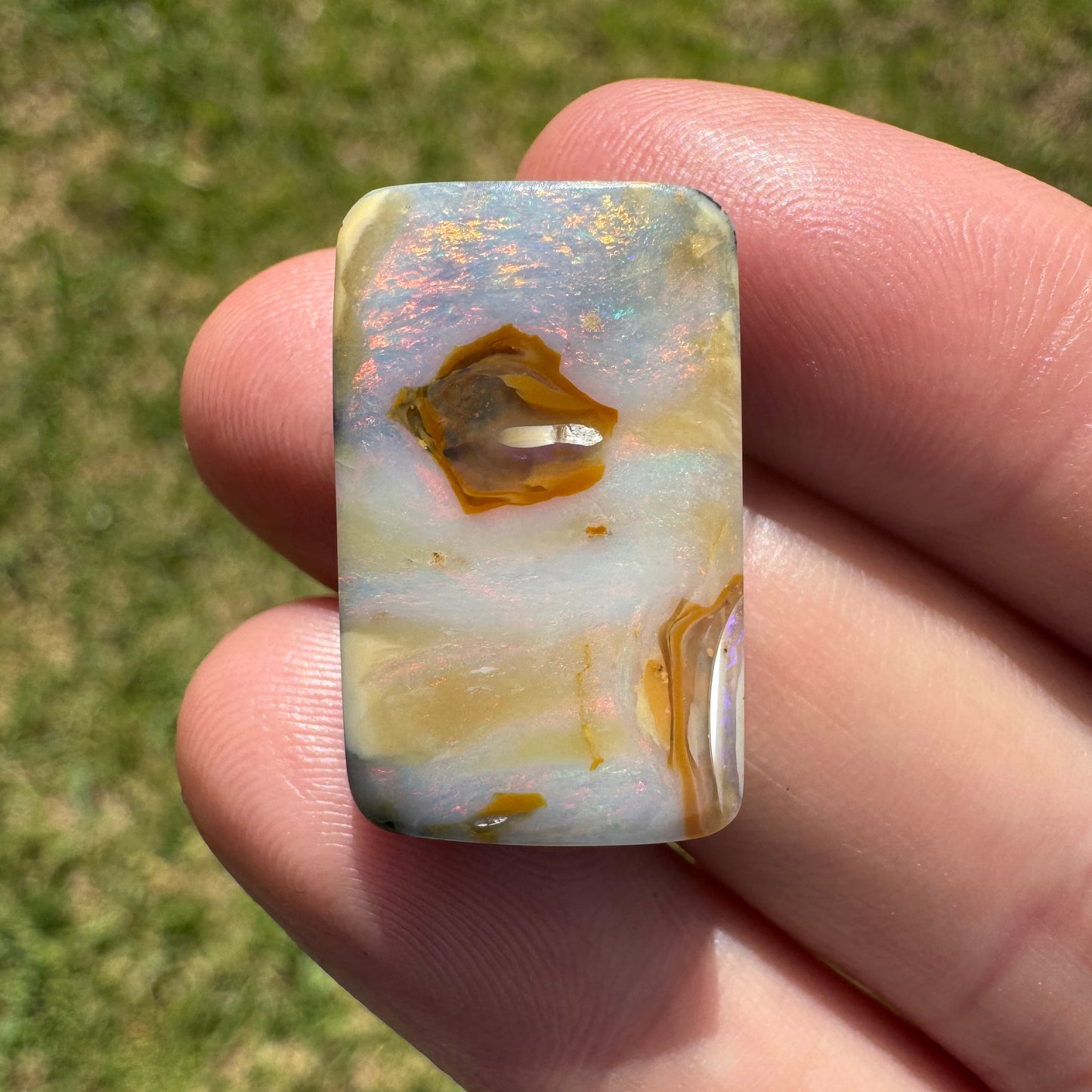 21.38 Ct large rectangle boulder opal