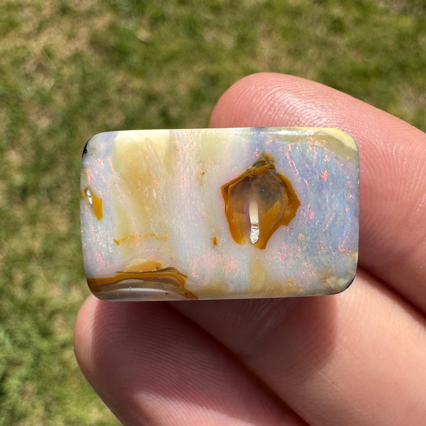 21.38 Ct large rectangle boulder opal