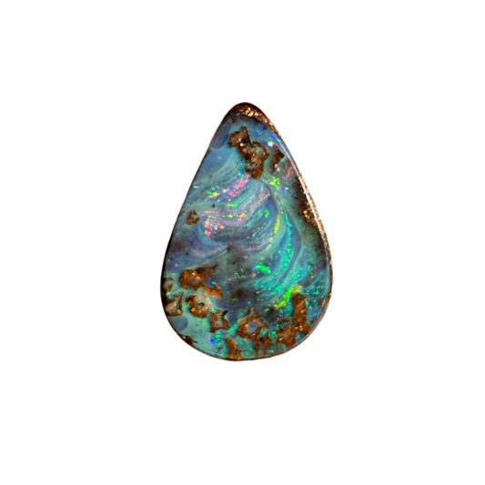 3.54 Ct small pink and green boulder opal