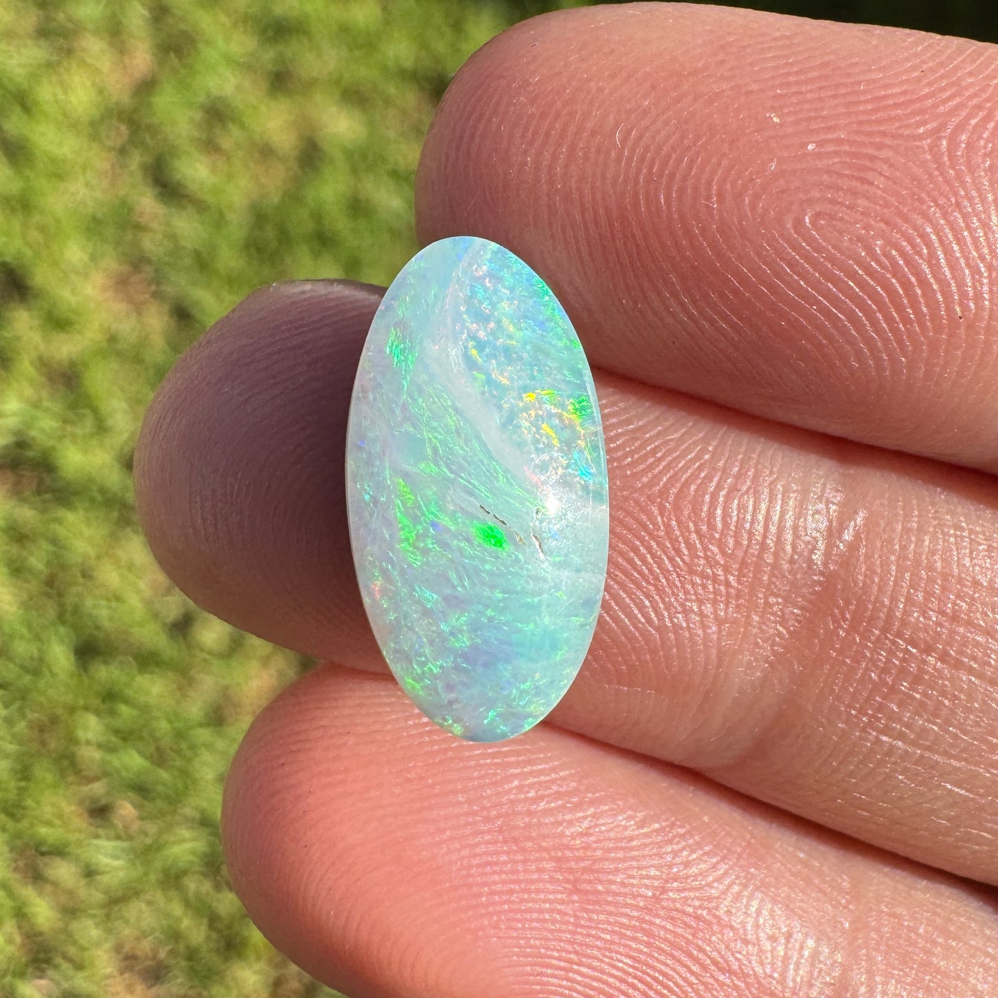 3.69 Ct pastel oval boulder opal