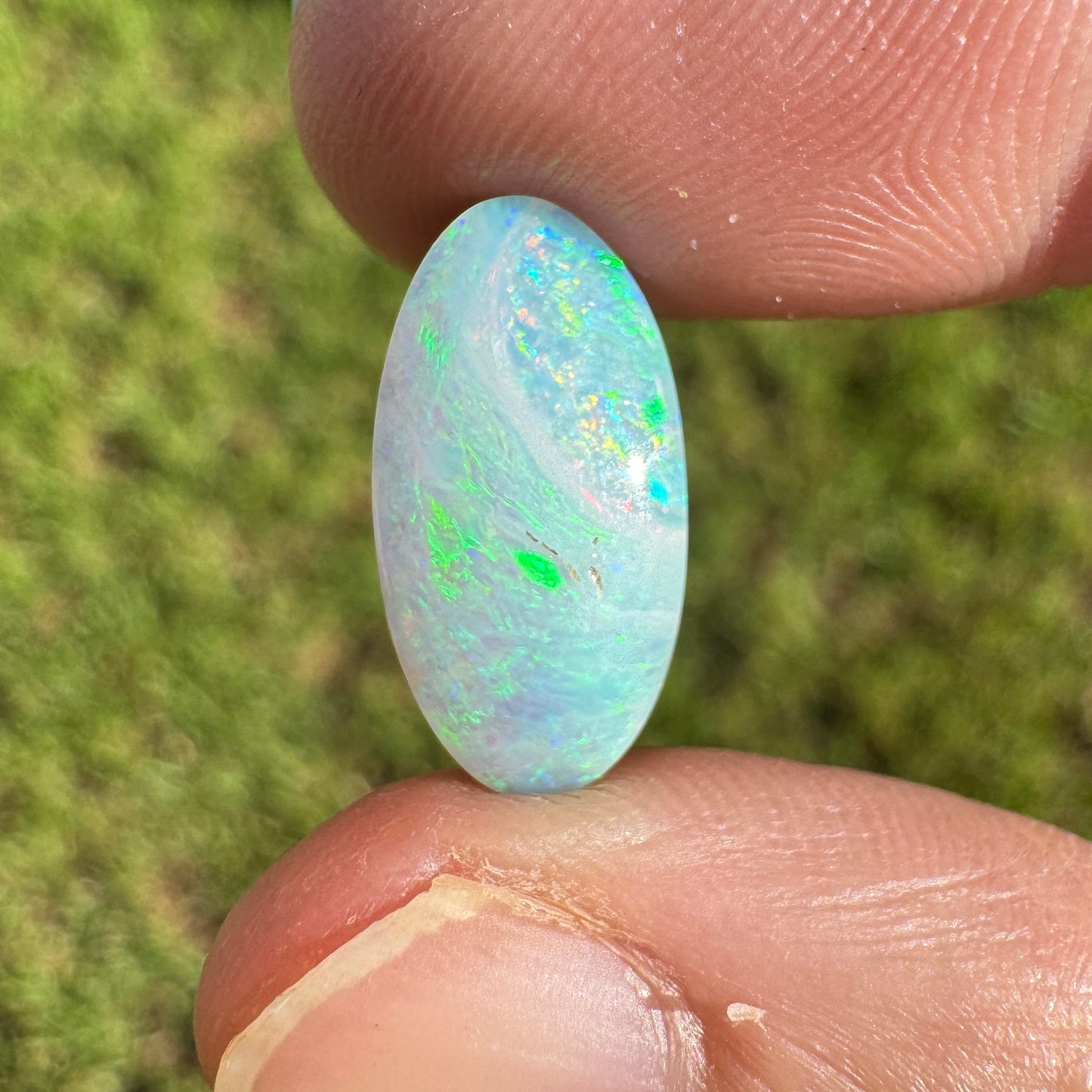 3.69 Ct pastel oval boulder opal