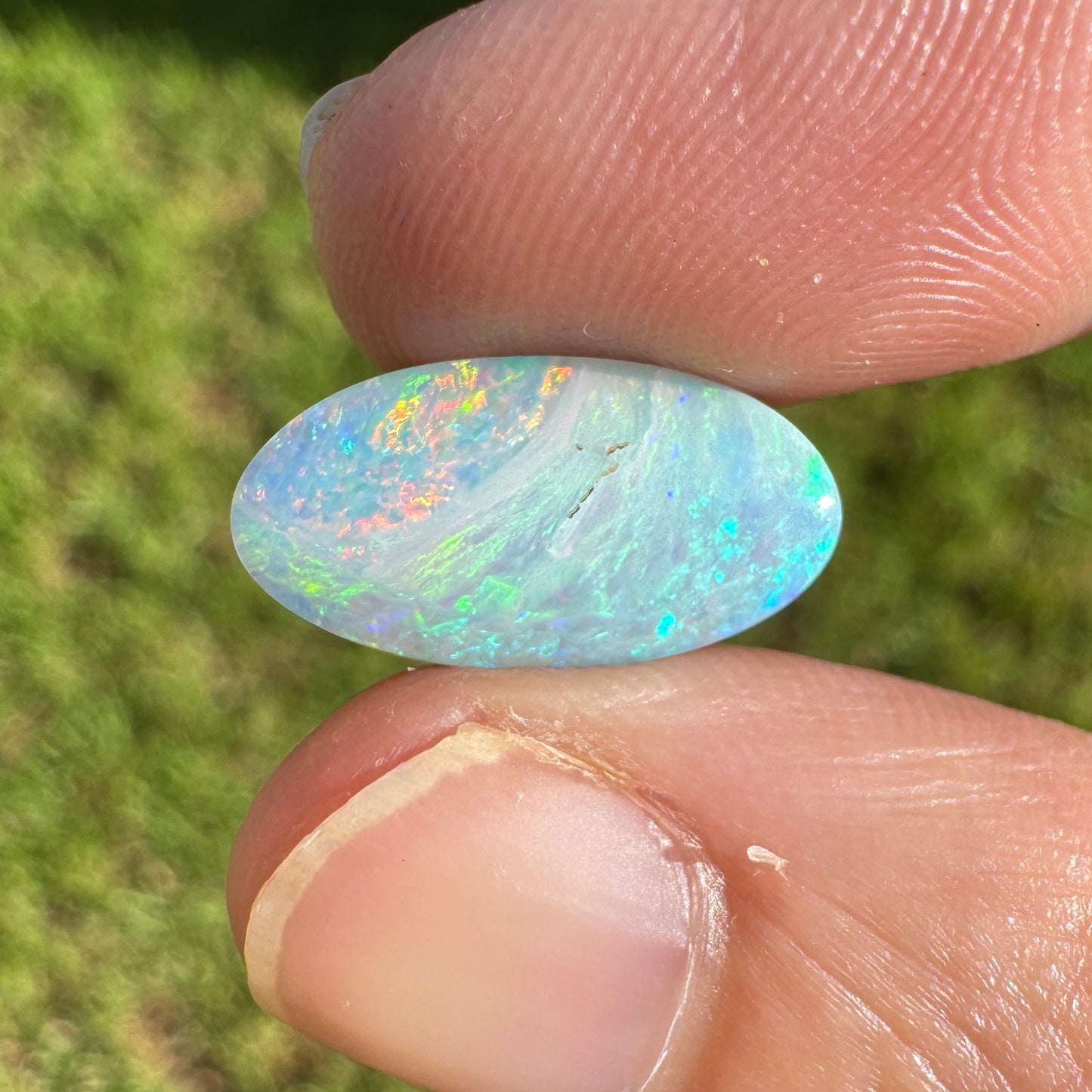 3.69 Ct pastel oval boulder opal