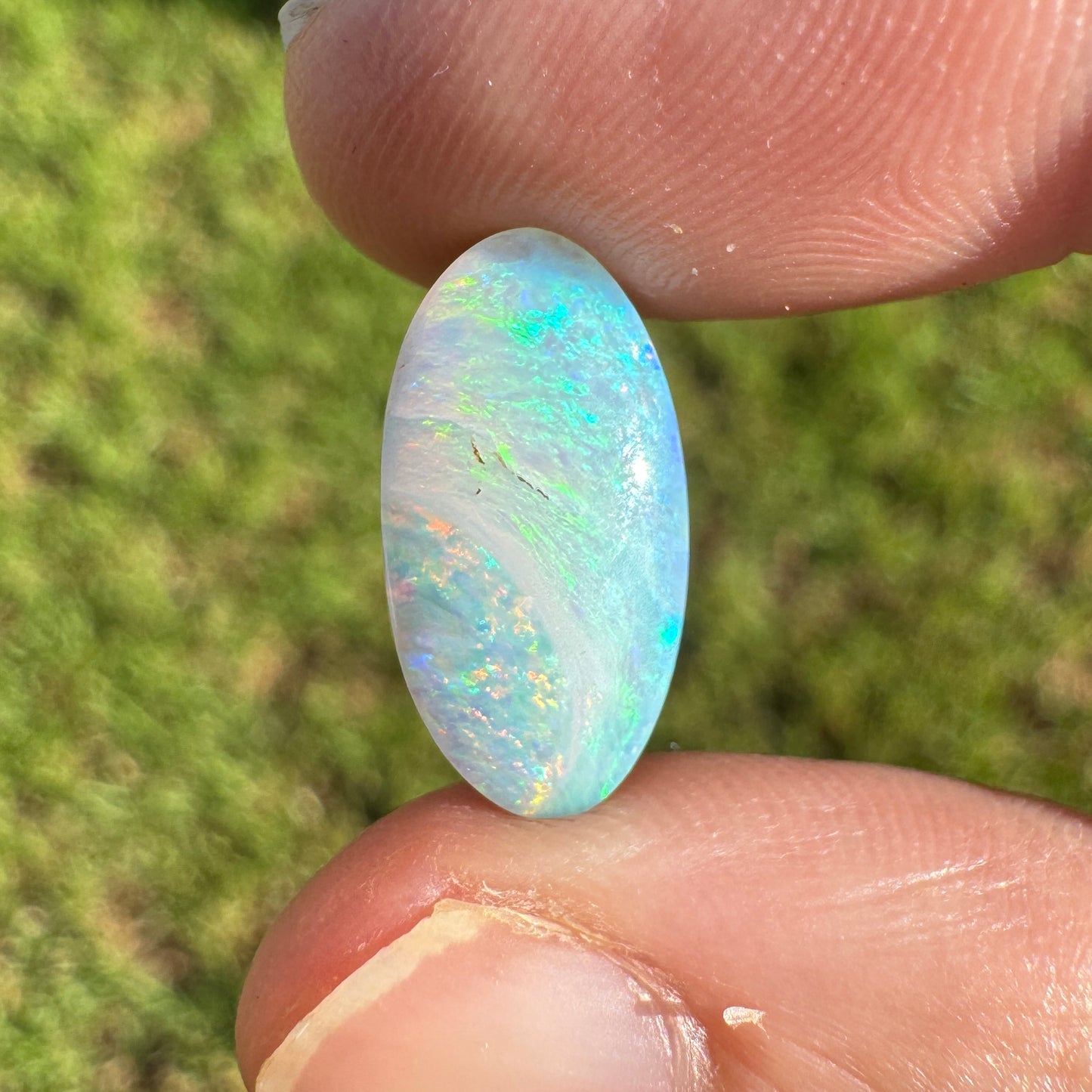 3.69 Ct pastel oval boulder opal