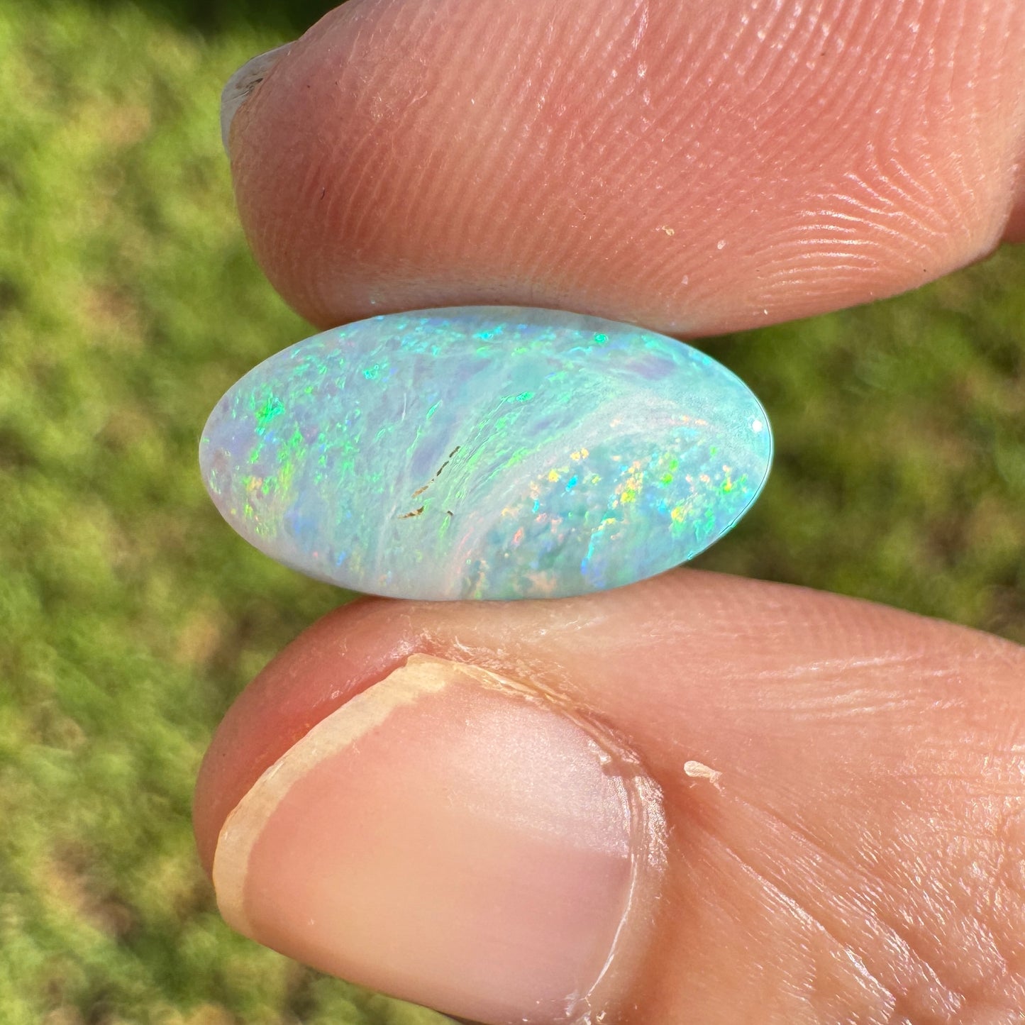 3.69 Ct pastel oval boulder opal