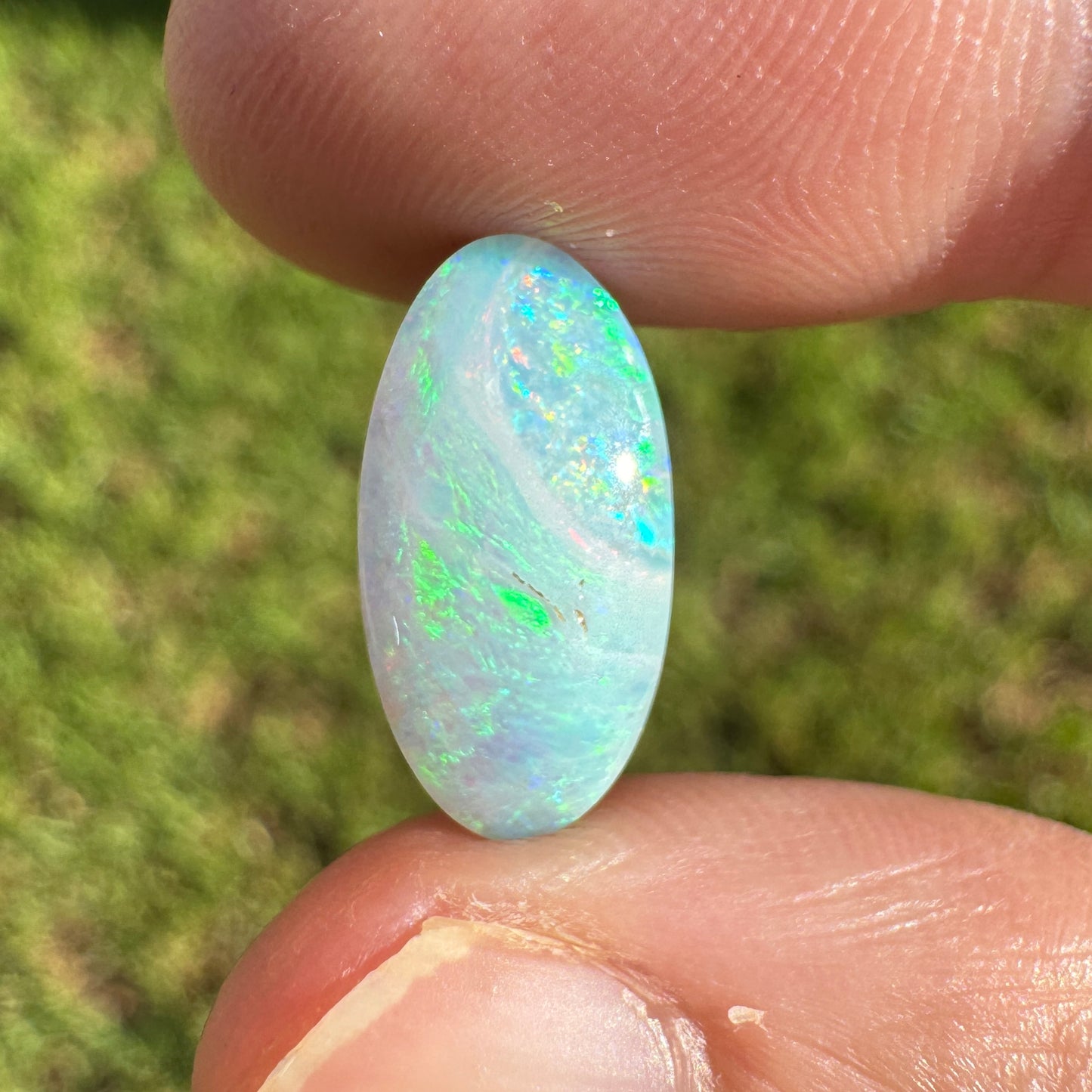 3.69 Ct pastel oval boulder opal