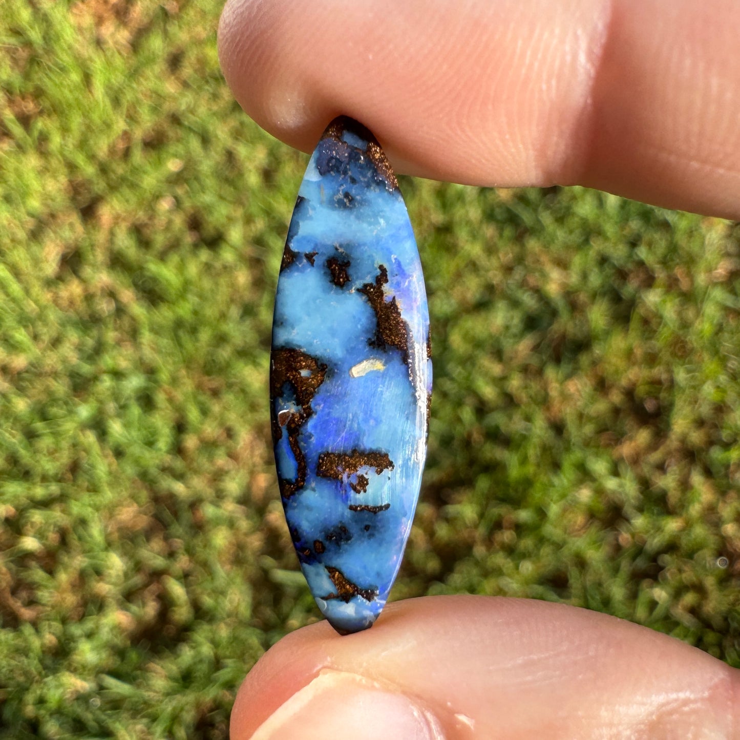 10.77 Ct blue boulder opal