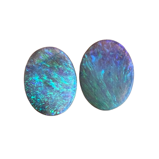 14.02 Ct oval boulder opal pair