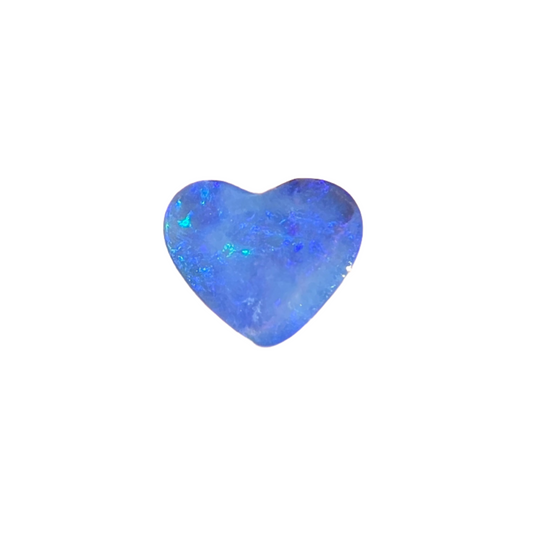 1.31 Ct small blue boulder opal heart