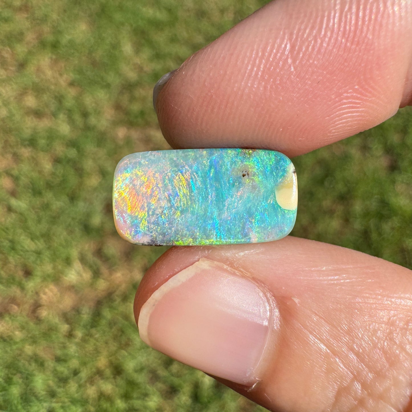 4.95 Ct small rectangle boulder opal