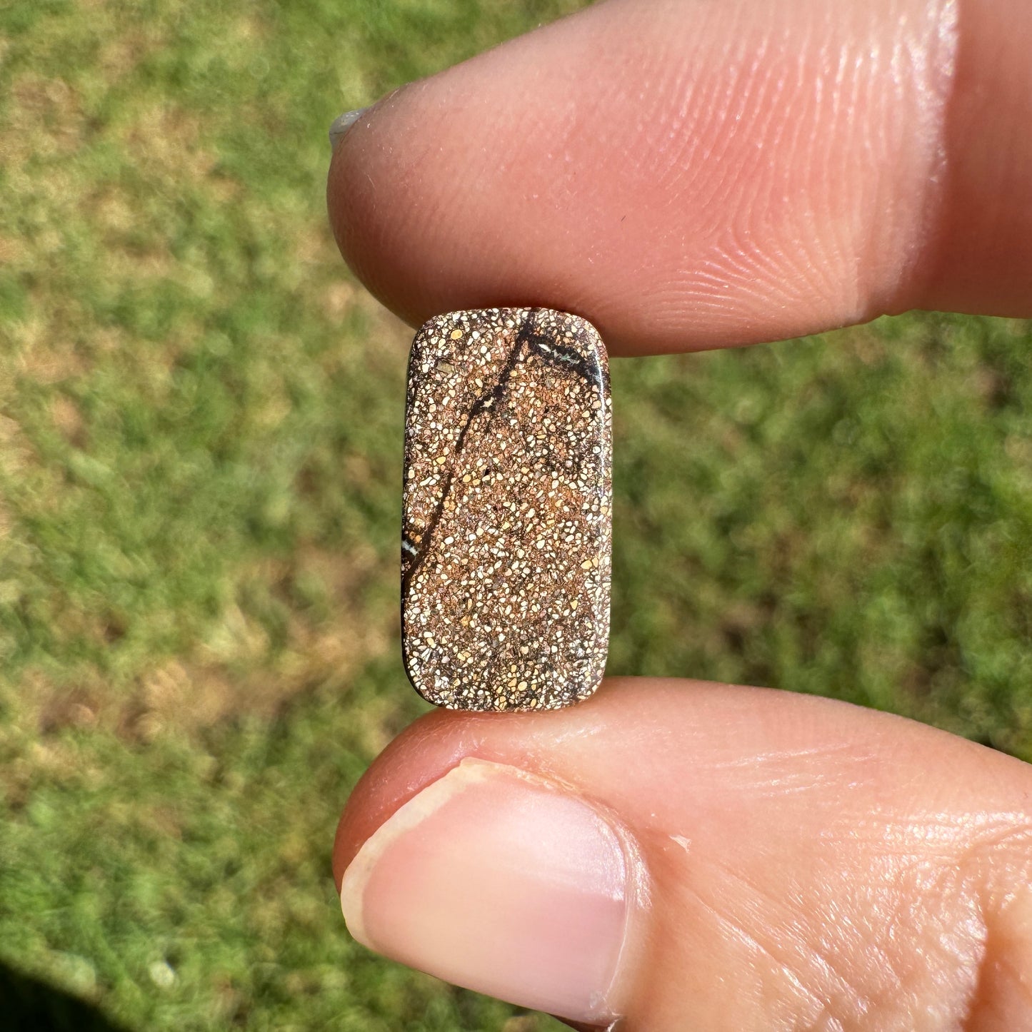 4.95 Ct small rectangle boulder opal