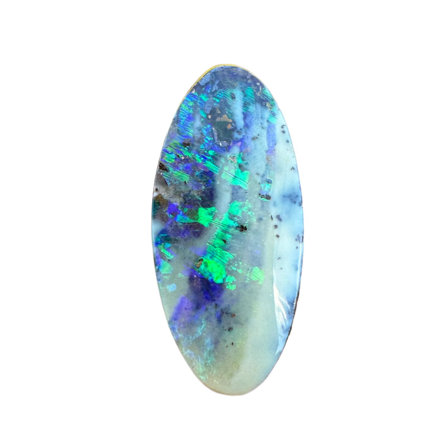 16.03 Ct green and purple boulder opal